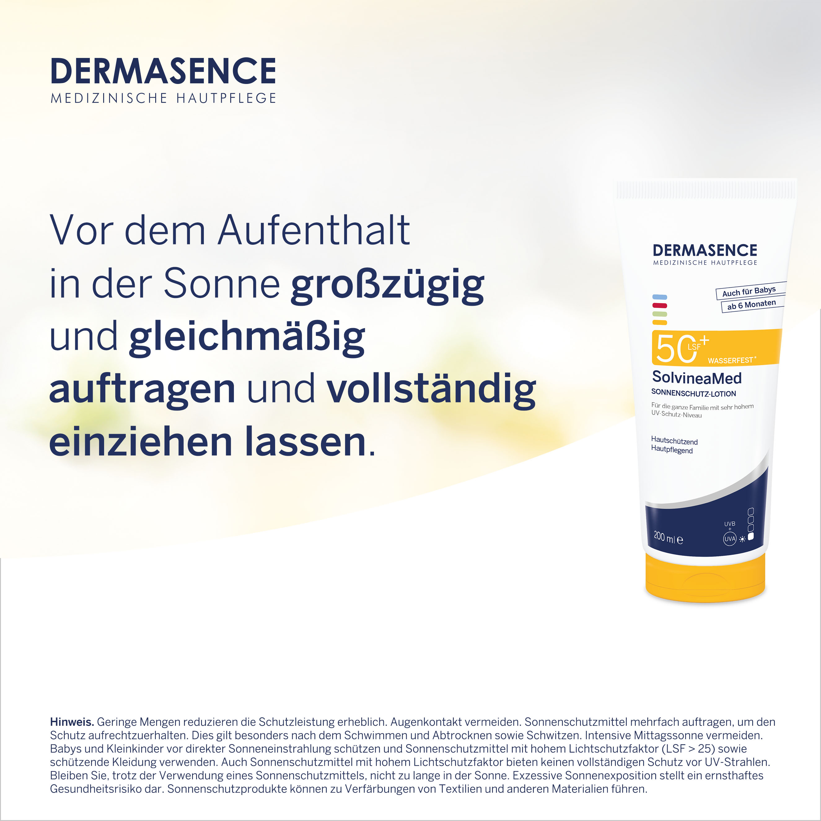 DERMASENCE SolvineaMed Sonnenschutz-Lotion LSF 50+ (200 ml)