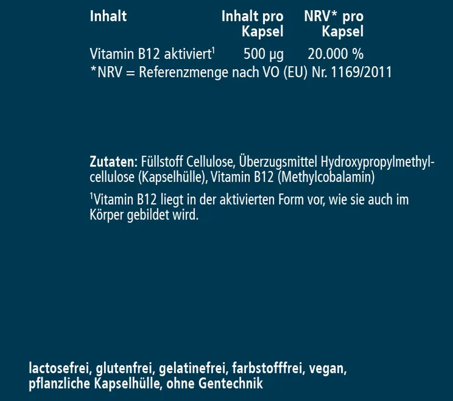 Bussipur Vitamin B12 500 aktiviert (90 Kapseln)