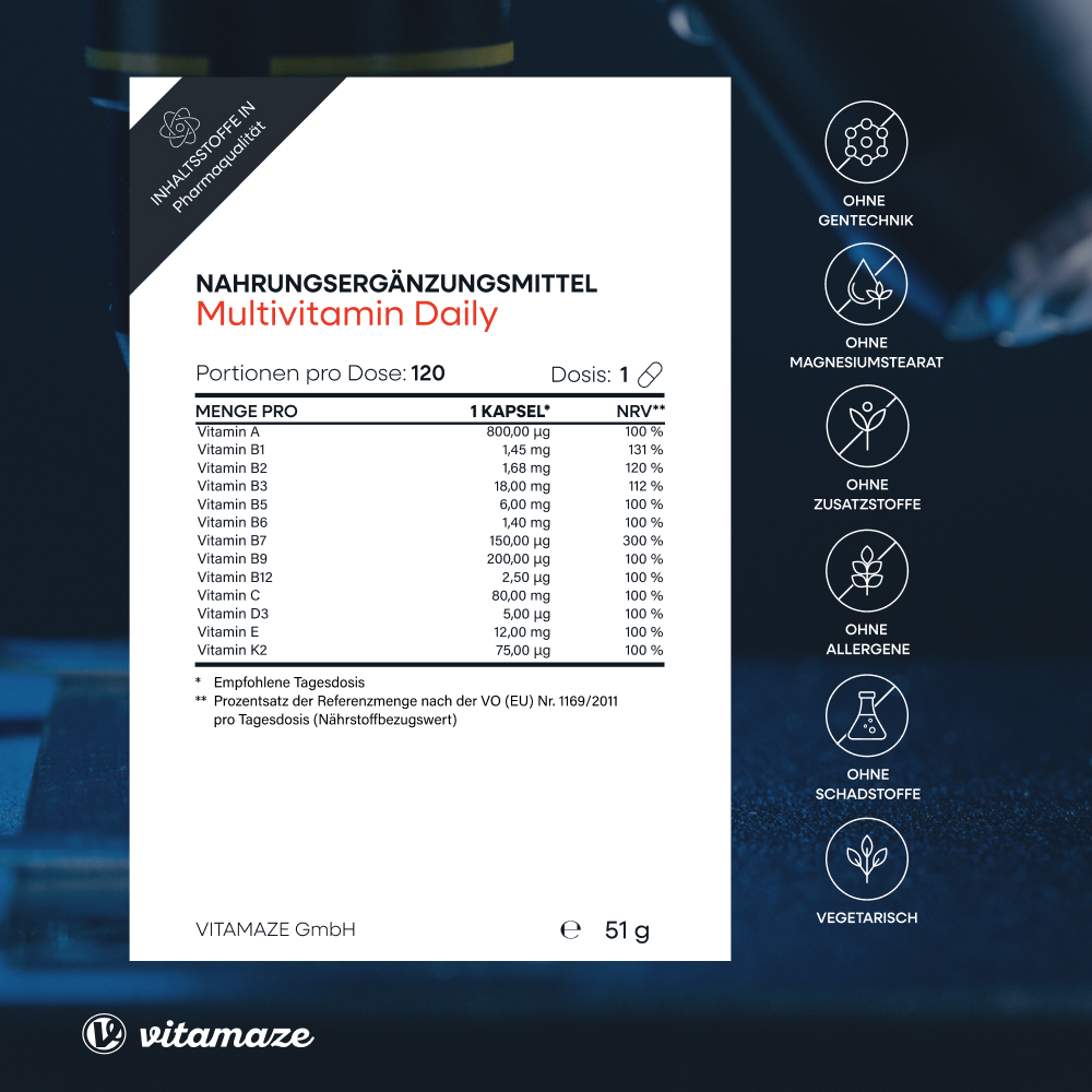 Multivitamin hochdosiert (ohne Jod) (120 St)