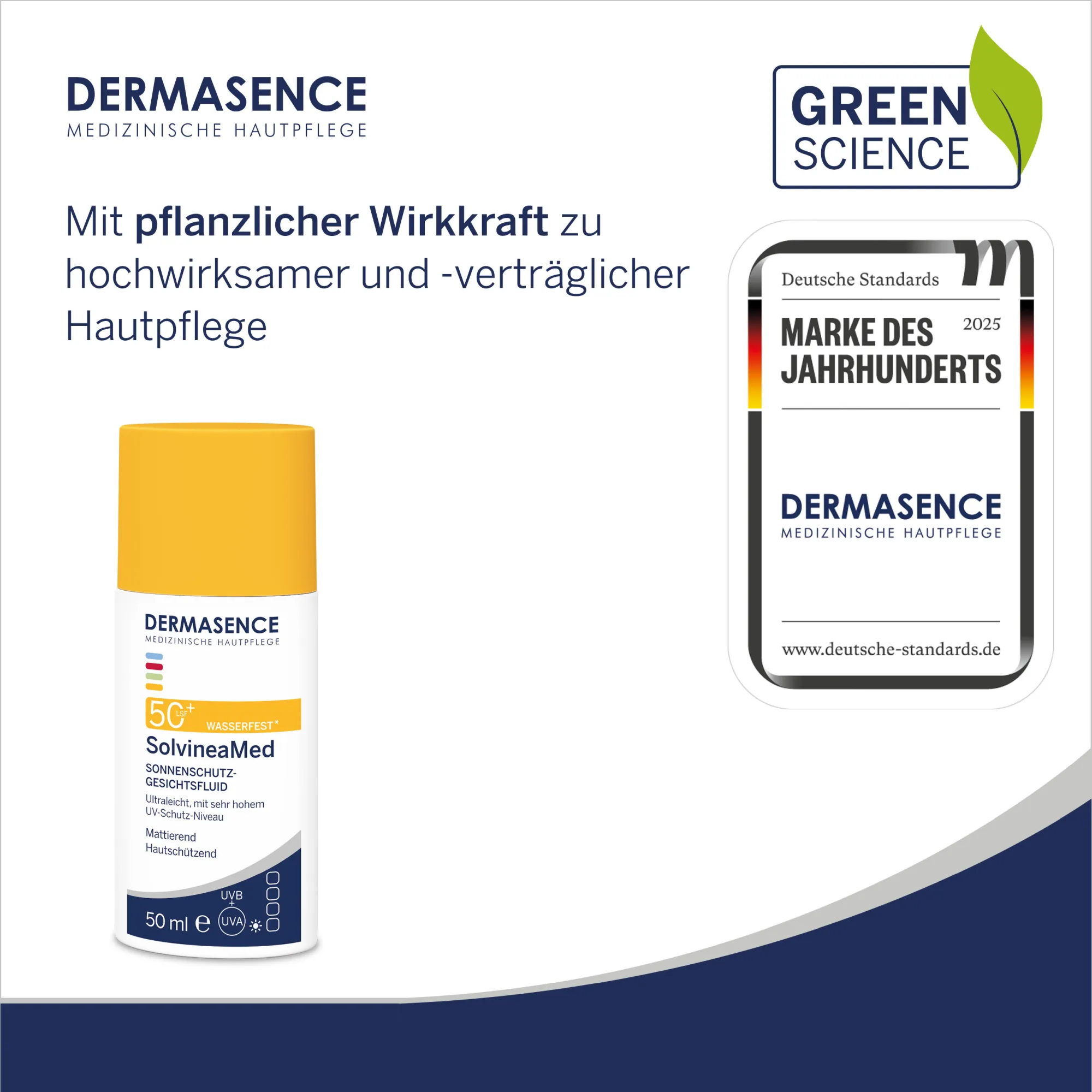 DERMASENCE SolvineaMed Sonnenschutz-Gesichtsfluid LSF 50+ (50 ml)