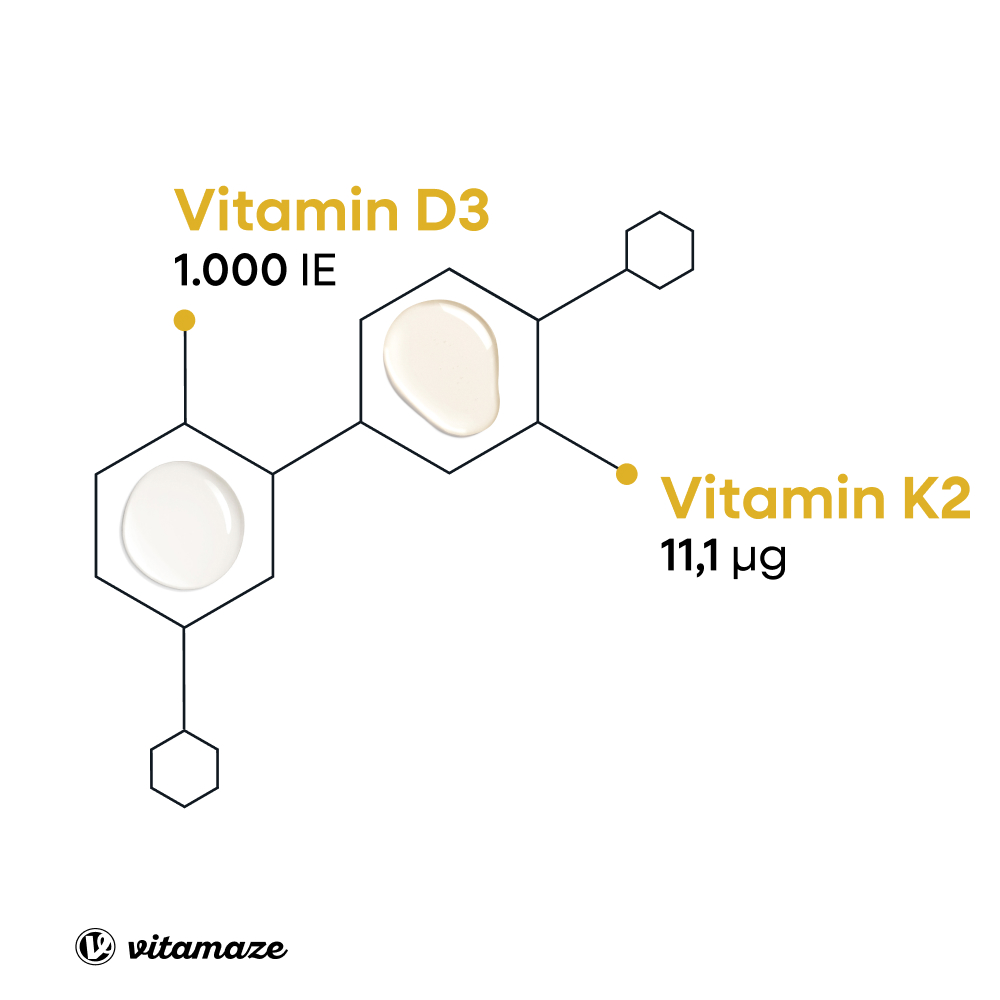 Vitamin D3 + K2 Tropfen, hochdosiert & vegetarisch (50 ml)