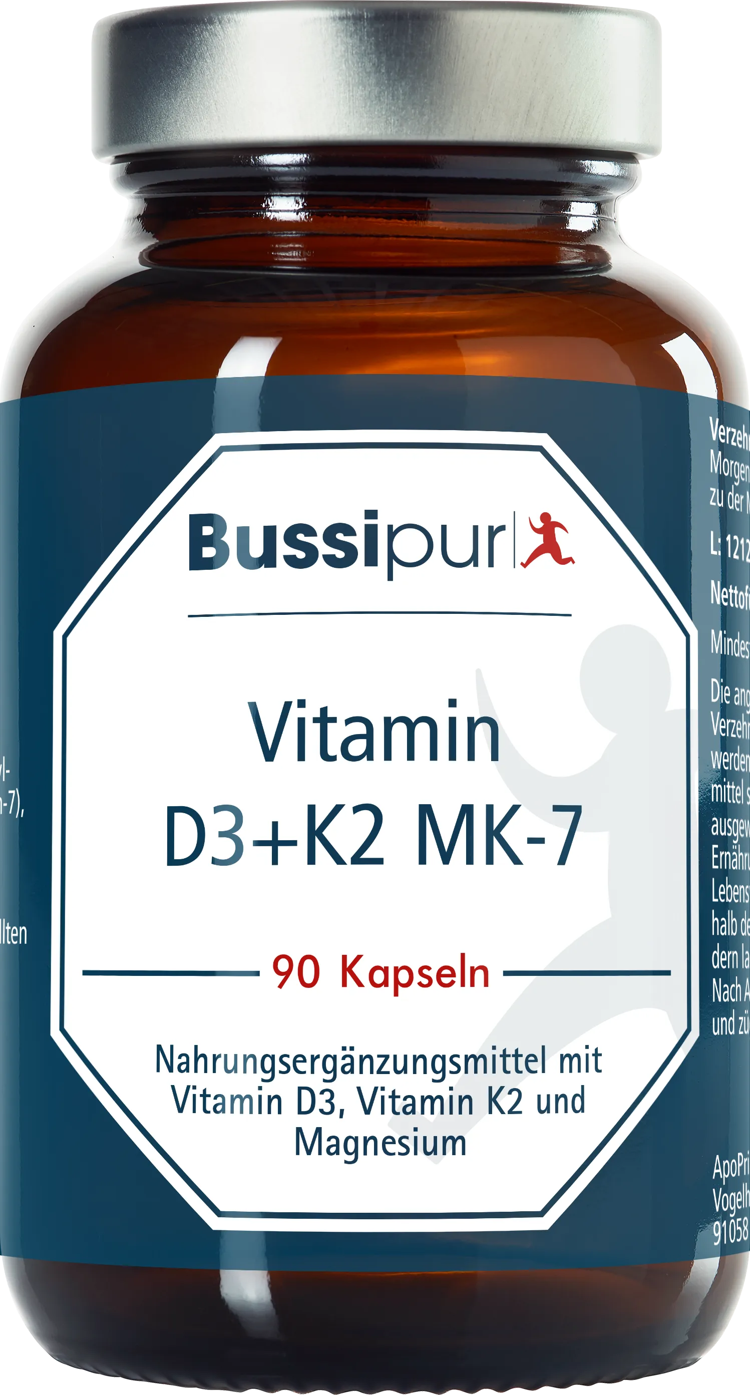 Bussipur Vitamin D3 + K2 MK-7 (90 Kapseln)