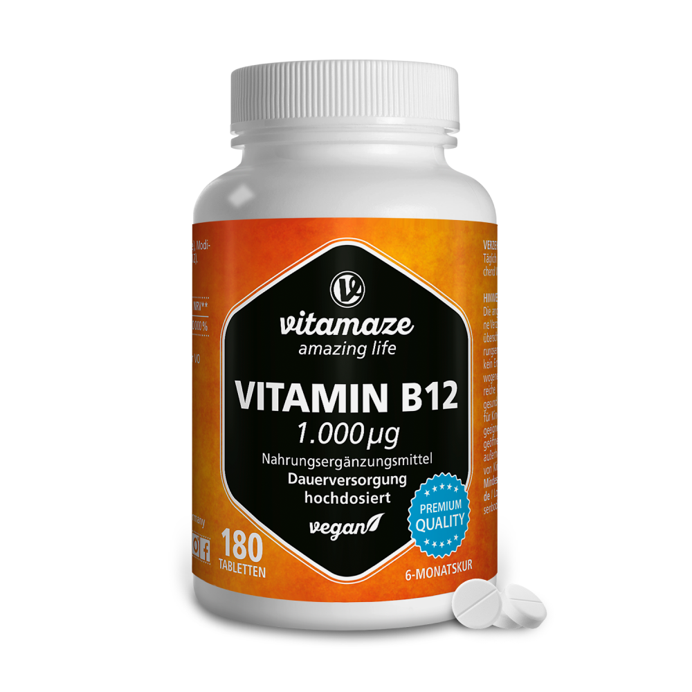 Vitamin B12 1.000 µg hochdosiert (180 St)