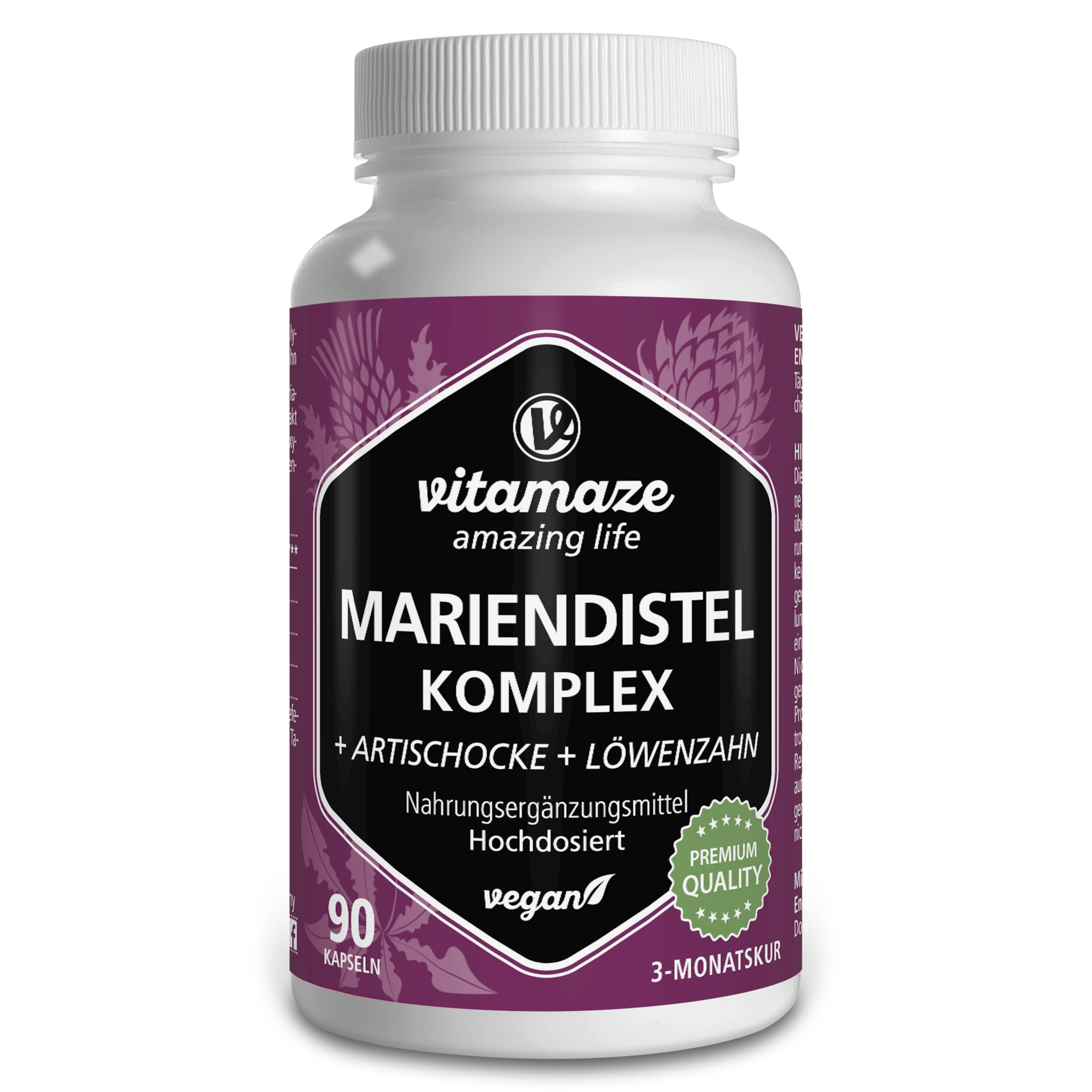 Mariendistel Komplex + Artischocke + Löwenzahn hochdosiert (90 St)