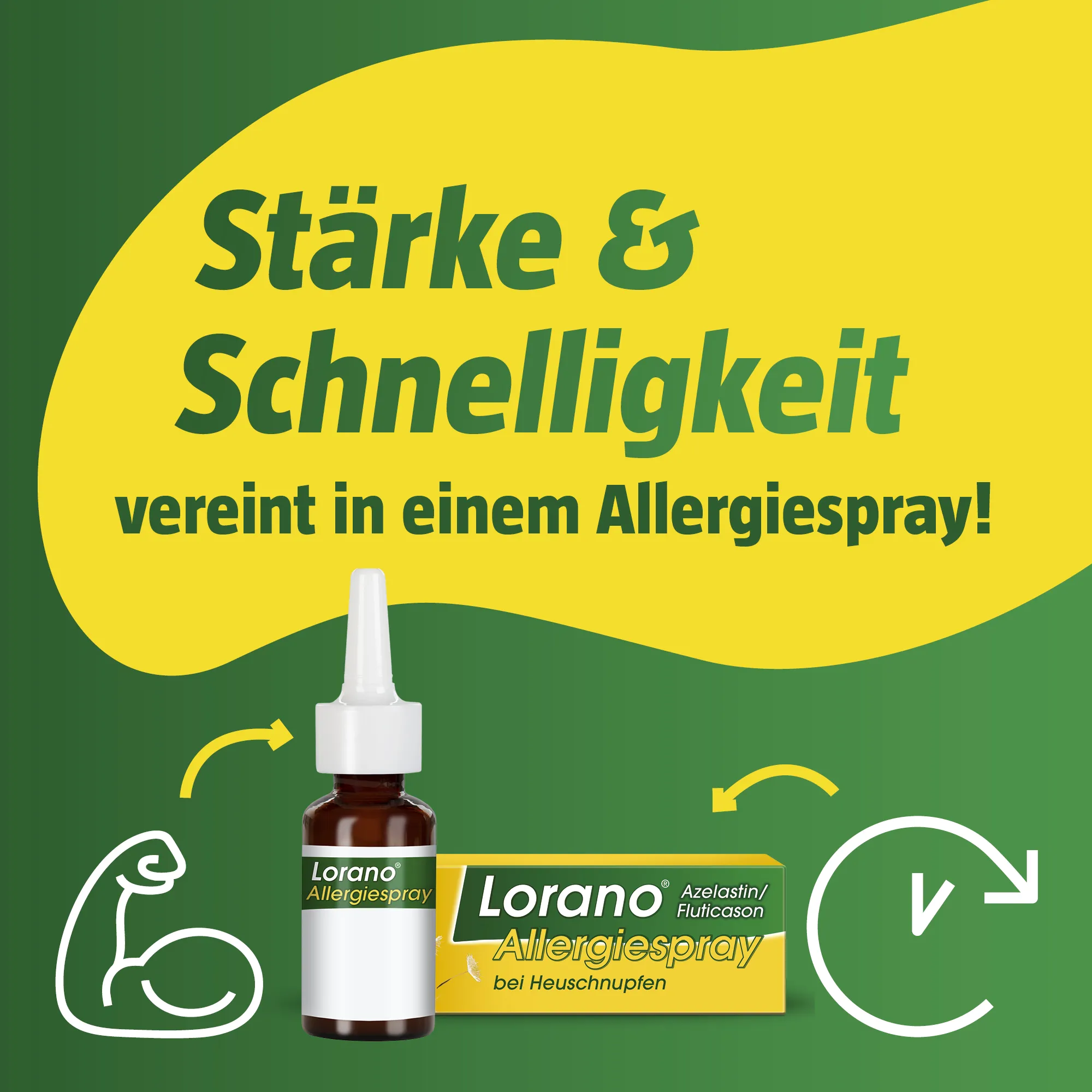 Lorano® Azelastin/Fluticason Allergiespray bei Heuschnupfen (23 g)
