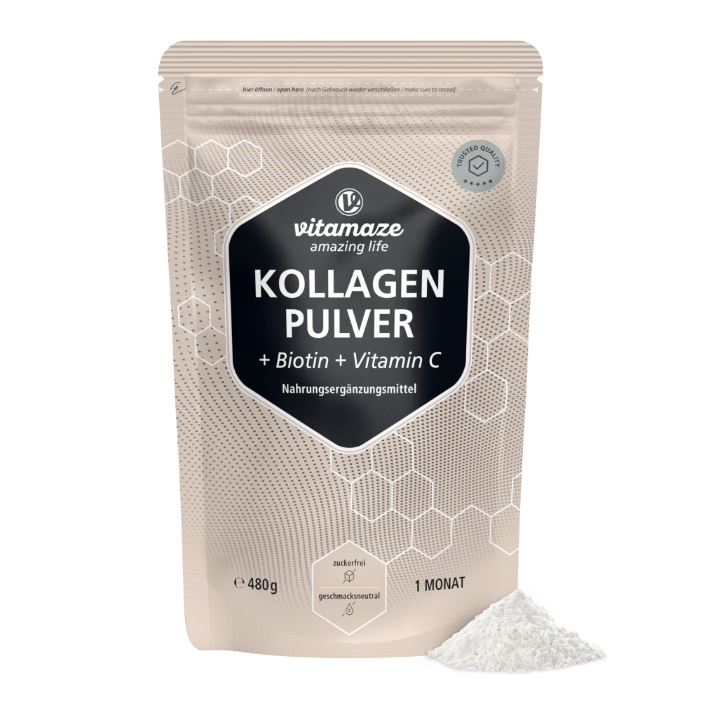 Kollagen Pulver + Biotin + Vitamin C (480 g)