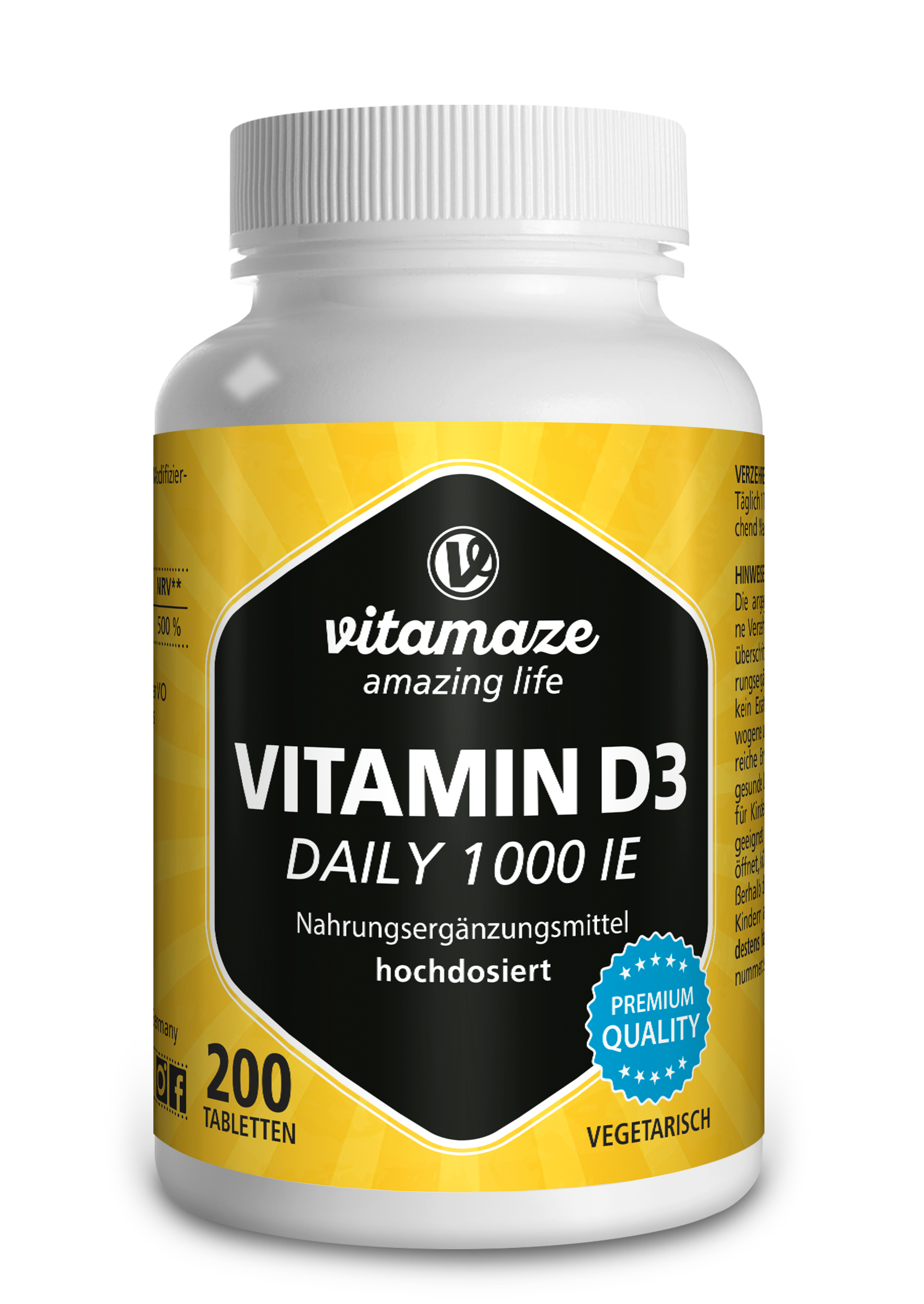 Vitamin D3 Daily 1.000 IE hochdosiert (200 St)
