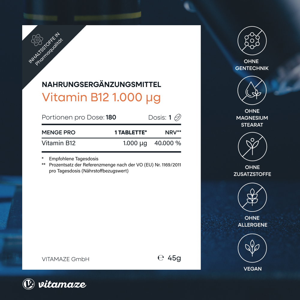 Vitamin B12 1.000 µg hochdosiert (180 St)