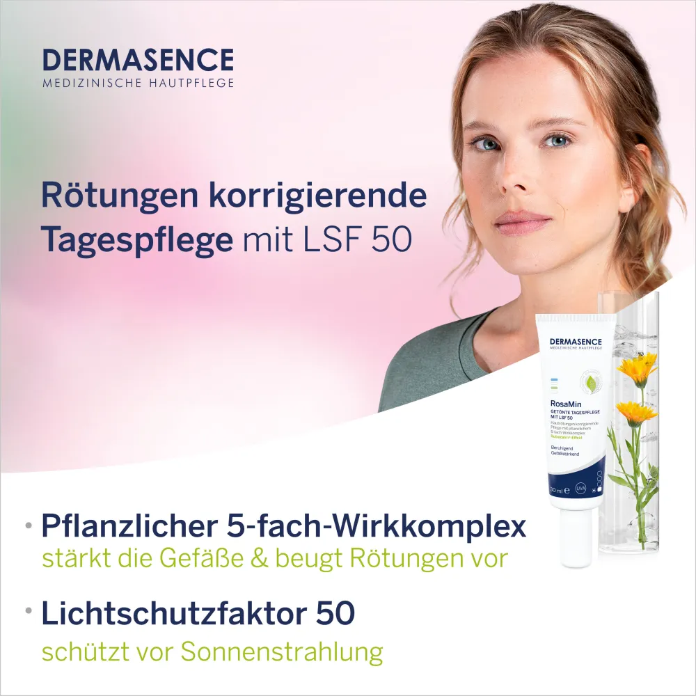 DERMASENCE RosaMin Getönte Tagespflege mit LSF 50
