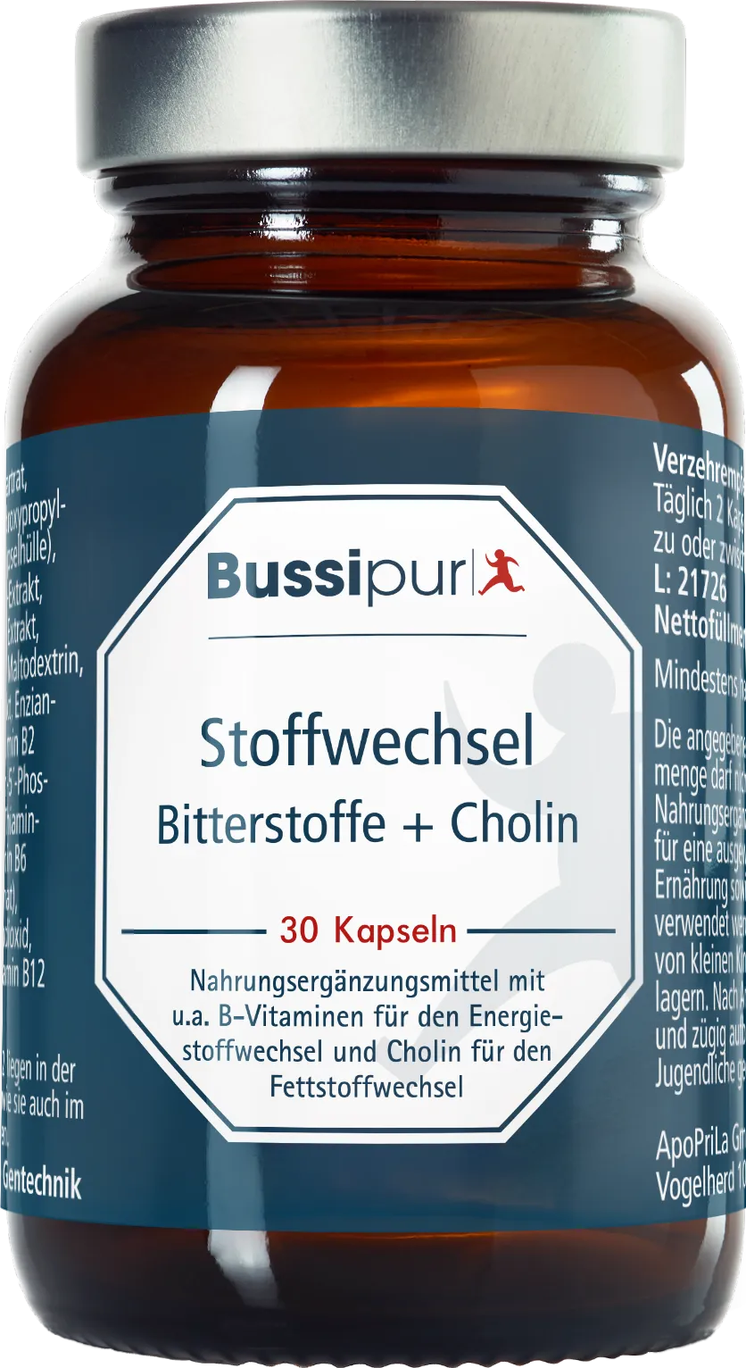 Bussipur Stoffwechsel Bitterstoffe & Cholin (30 Kapseln)