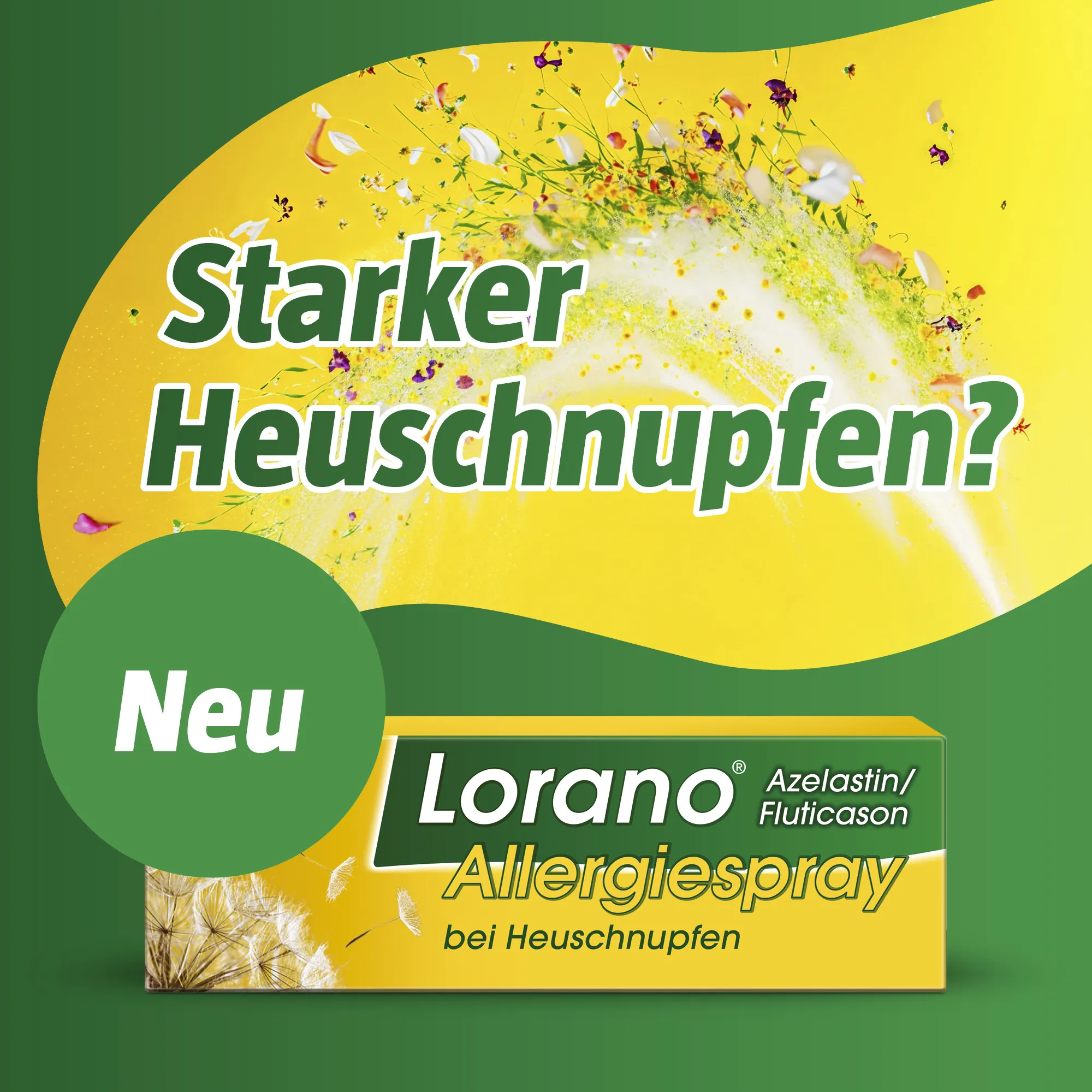 Lorano® Azelastin/Fluticason Allergiespray bei Heuschnupfen (23 g)