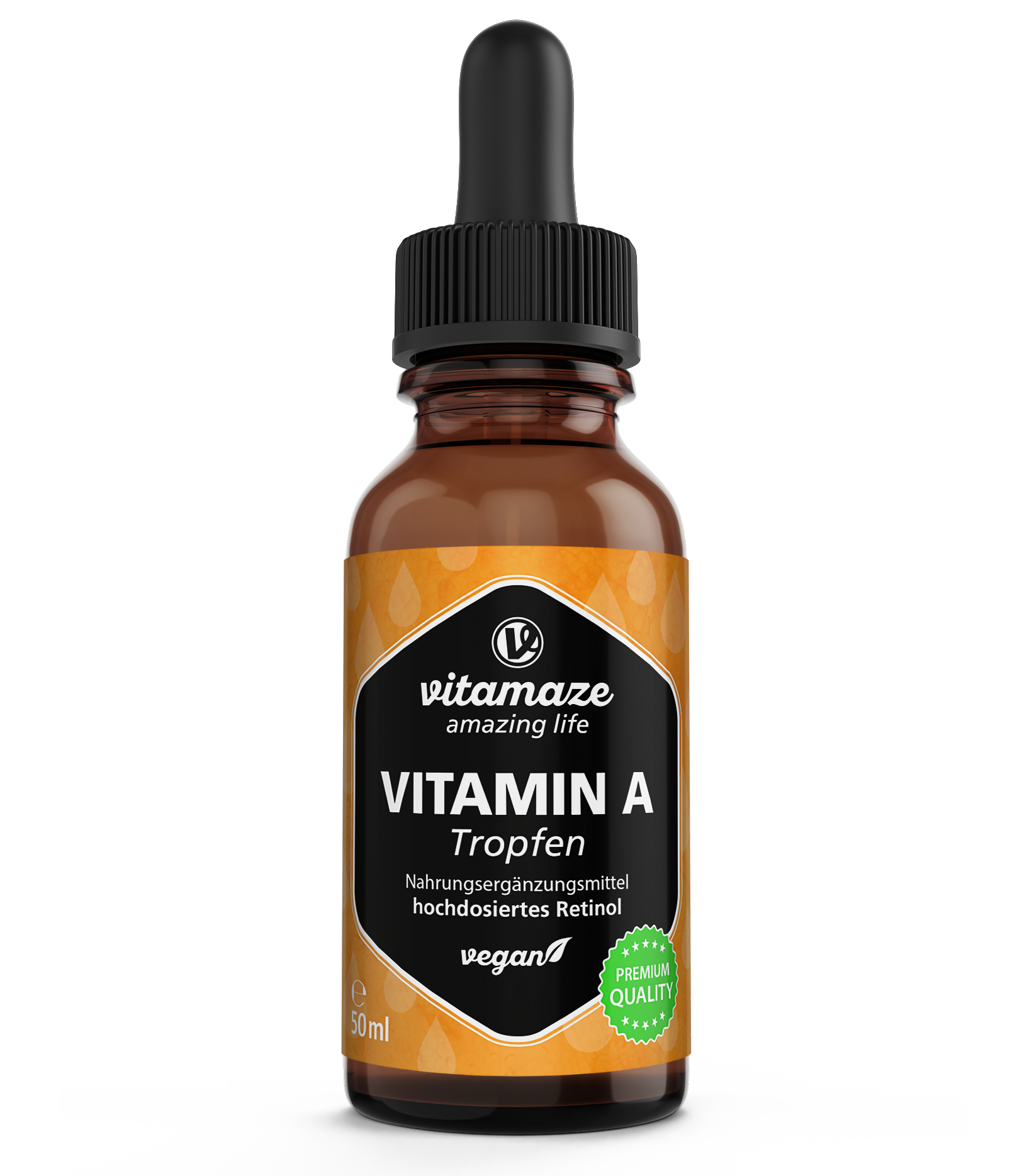 Vitamin A Tropfen 500 µg (1666,67 IE) je Tropfen vegan (50 ml)