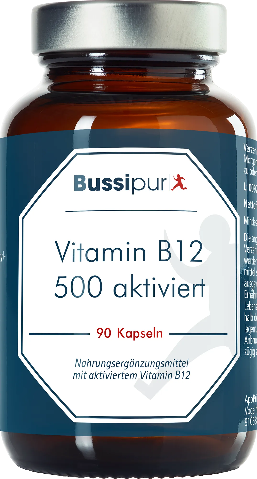 Bussipur Vitamin B12 500 aktiviert (90 Kapseln)