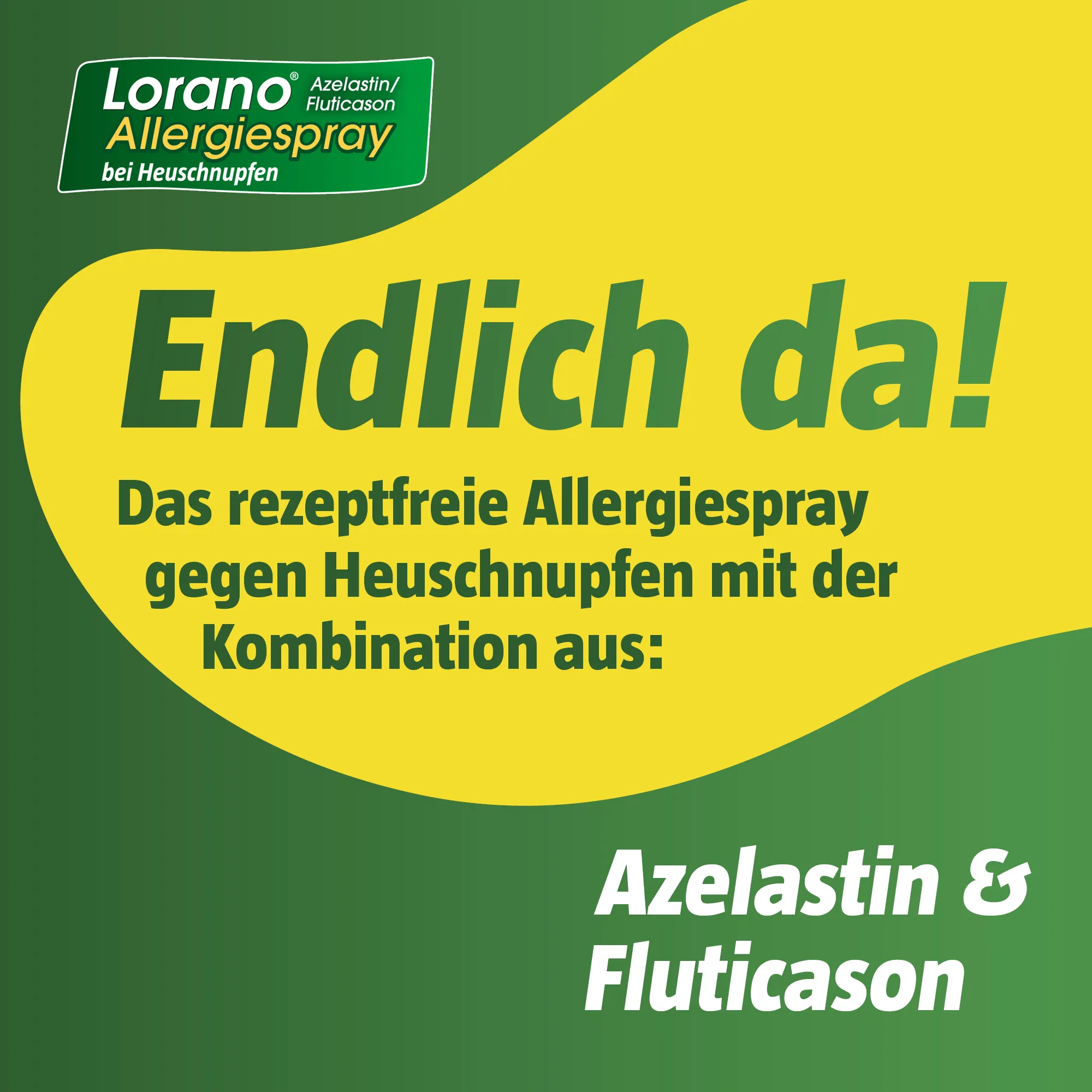 Lorano® Azelastin/Fluticason Allergiespray bei Heuschnupfen (23 g)