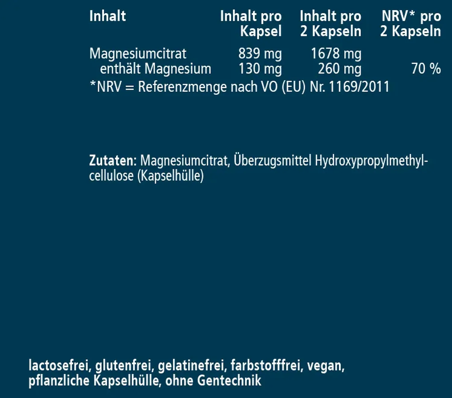 Bussipur Magnesium 130 Citrat (60 Kapseln)