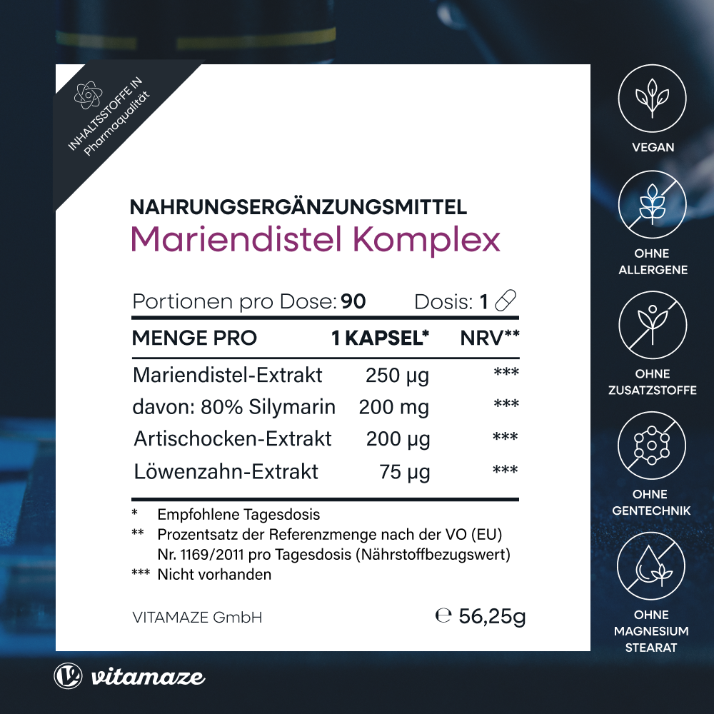 Mariendistel Komplex + Artischocke + Löwenzahn hochdosiert (90 St)