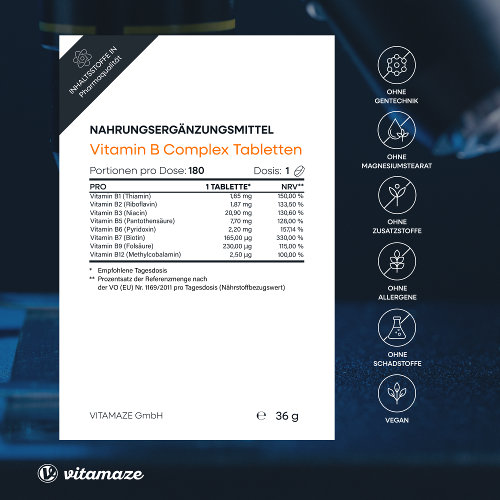 Vitamin B Komplex hochdosiert (180 St)